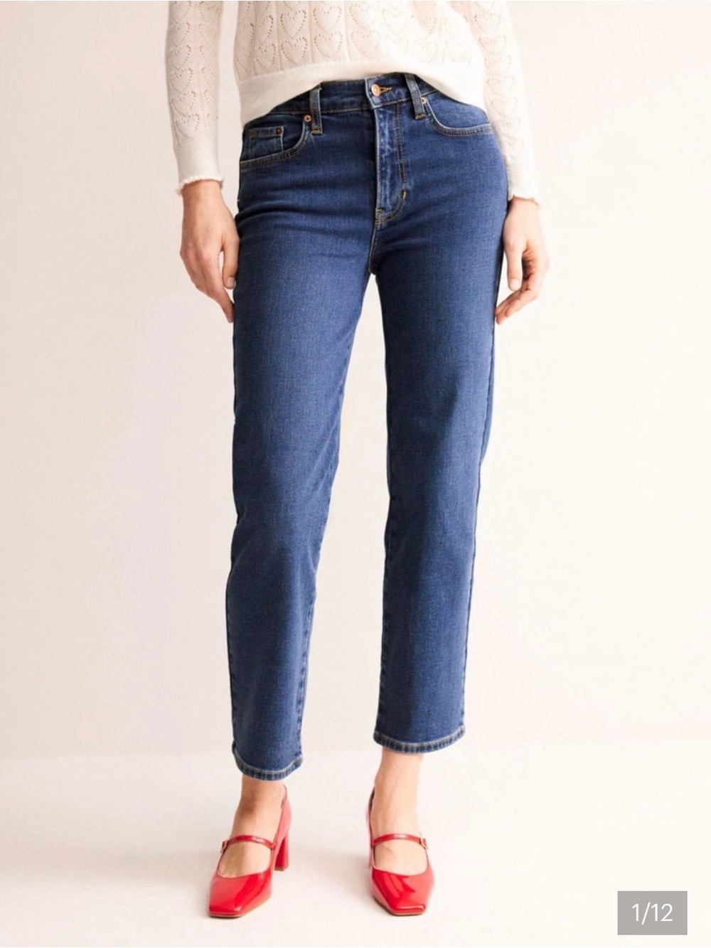 Boden W29 L28 MID RISE CIGARETTE JEANS" EUC blue denim